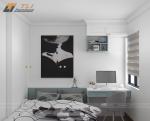 Thiết kế nội thất chung cư tân cổ điển 2 phòng ngủ - Chị Hồng, S101, 2015, Vinhomes Smart City