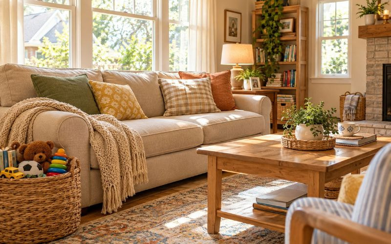 Bố trí khoảng mở và vị trí nguồn điện cho sofa chỉnh điện