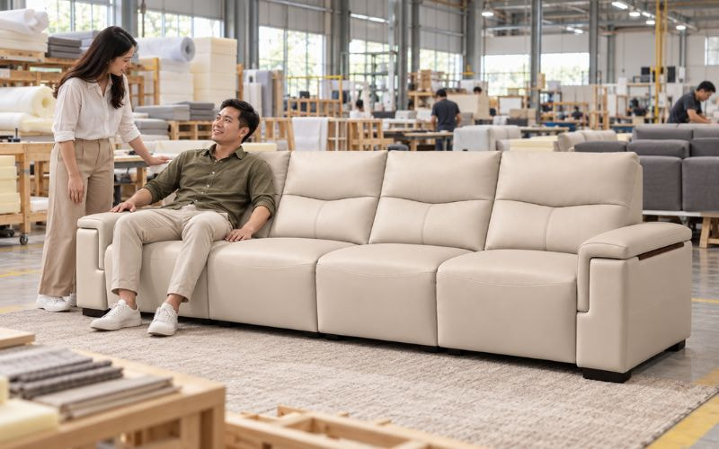 Tư vấn chọn chất liệu bọc sofa phù hợp không gian tại TLI Living