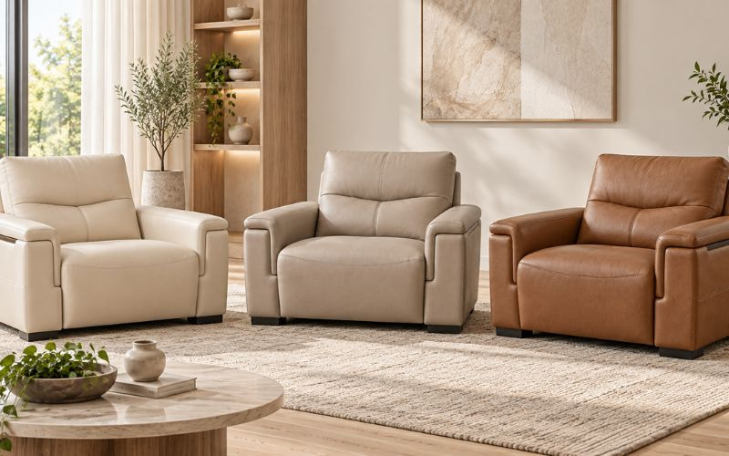 Các màu armchair trung tính phù hợp cho góc đọc sách trong nhà