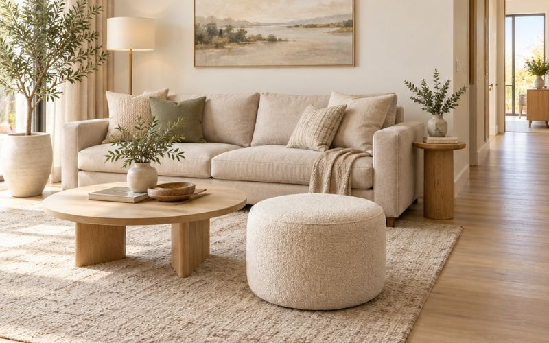 Đôn sofa là gì? 6 cách dùng giúp phòng khách tiện hơn