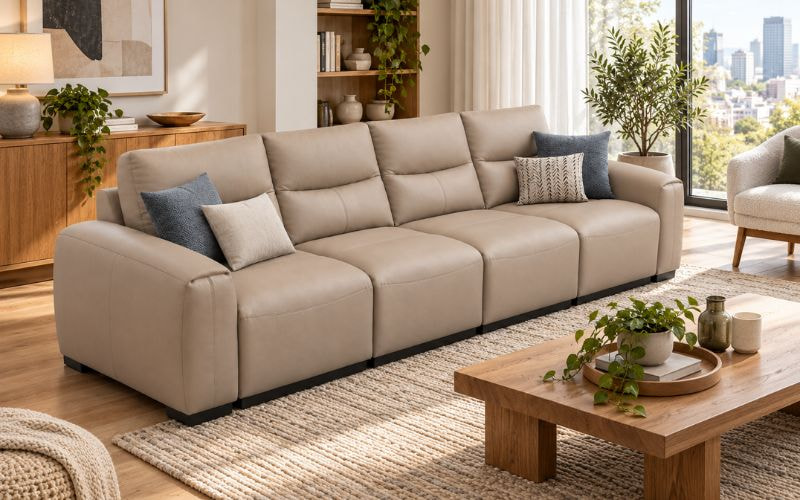 Sofa Avaro TLI với mặt ngồi và tựa lưng đồng bộ