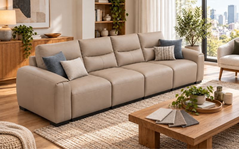 Xem mẫu bọc sofa trước khi chọn cho phòng khách dễ nồm ẩm