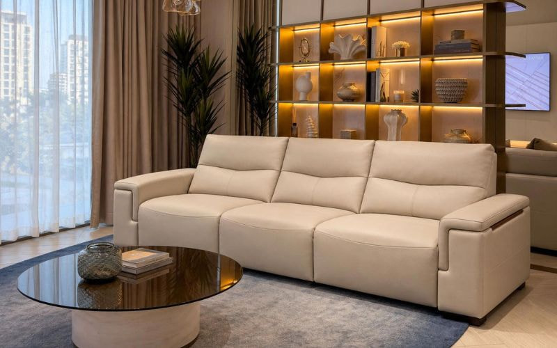 Sofa ba Avaro TLI minh họa form sofa và tỷ lệ tổng thể ghế