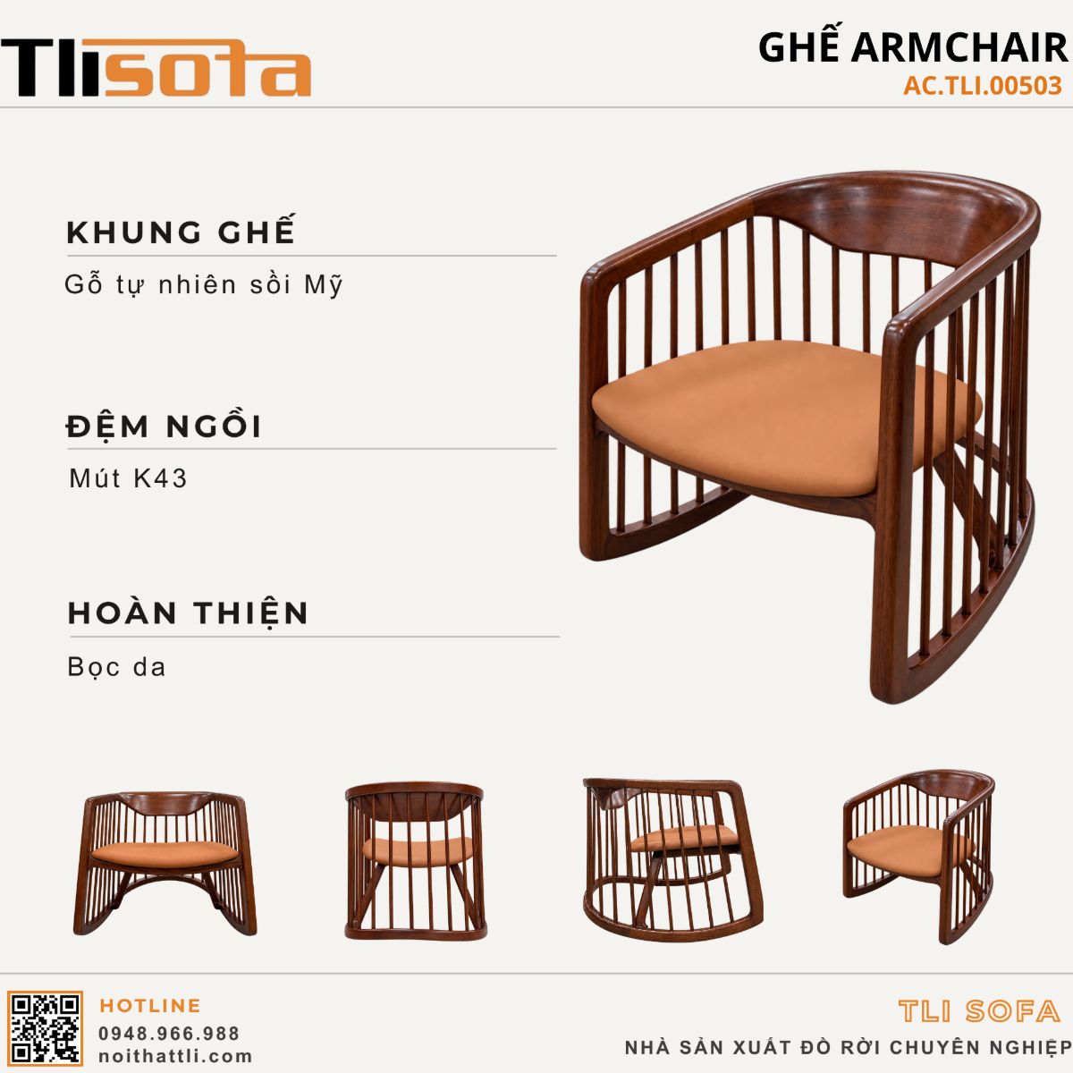 GHẾ ARMCHAIR AC.TLI.00503