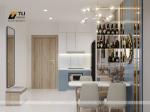 Thiết kế nội thất chung cư hiện đại - Anh Thể, Vinhomes Smart City, Căn 2 phòng ngủ + 1