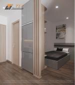 Thiết kế nội thất chung cư hiện đại - Chú Trung, S202, Vinhomes Smart City, 1 phòng ngủ +1