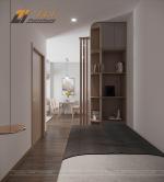 Thiết kế nội thất chung cư hiện đại - Chú Trung, S202, Vinhomes Smart City, 1 phòng ngủ +1