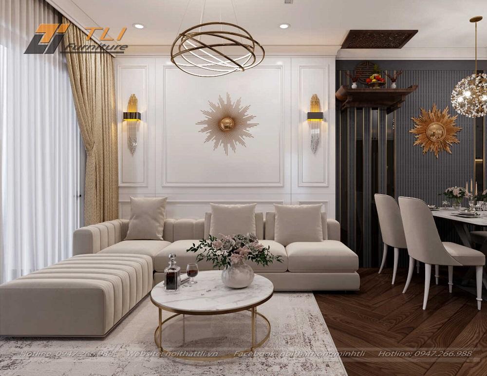 Thiết kế nội thất phong cách tân cổ điển, gia đình chị Thúy 3PN