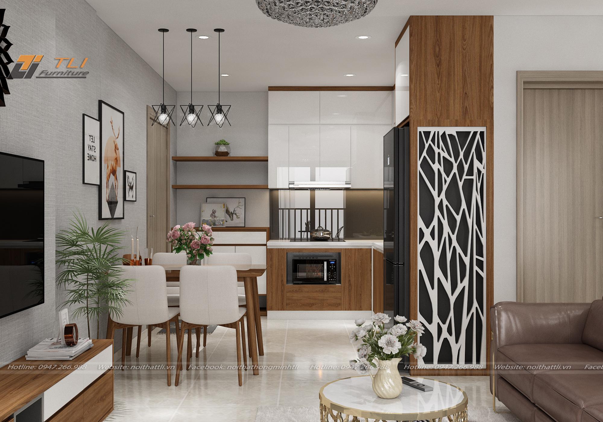 thiết kế nội thất chung cư đẹp - 03028 - LUXVIET 2020