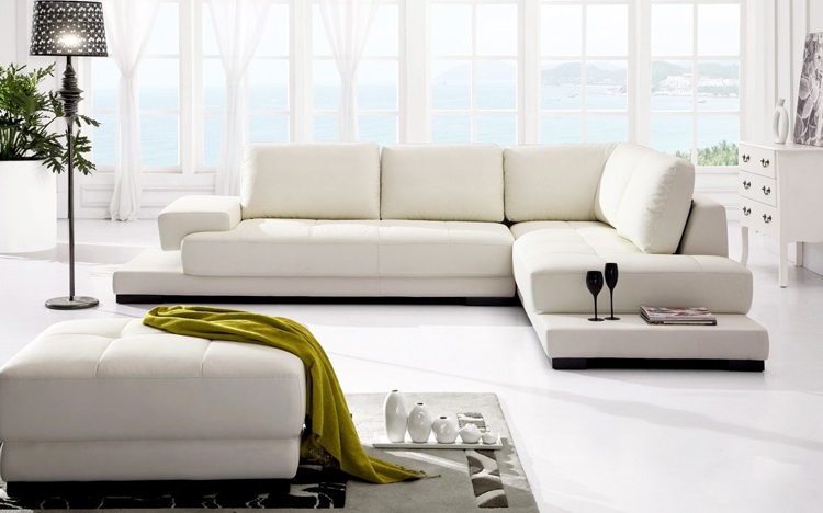 cách làm sạch ghế sofa da màu trắng